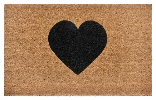 HANSE Home Fußmatte Mix Mats Kokos Heart, Türmatte, rechteckig, Höhe: 15 mm, Kokos, Schmutzfangmatte, Outdoor, Rutschfest, Innen, Kokosmatte, Flur