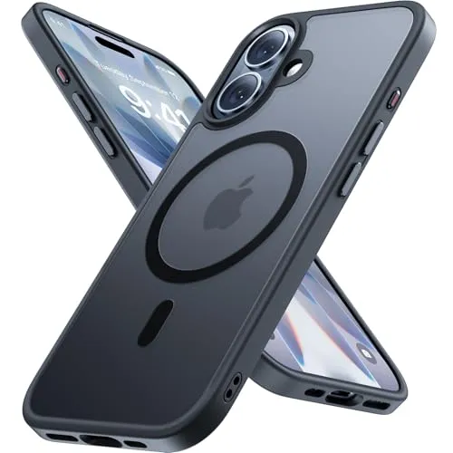 Miracase für iPhone 17 Hülle für Magsafe [TOP Militärschutz & Magnetkraft] Stoßfest Kratzfest mit Samtiger Haptik Extrem Langlebig Handyhülle für iPhone 17 6,3", Matt-Schwarz