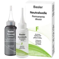 Basler Neutralwelle F – Dauerwelle für schwer wellbares Haar - Effektive Dauerwelle für pflegeleichte Umformung von schwer wellbarem Haar. Besonders schonend und gebrauchsfertig im praktischen Set.