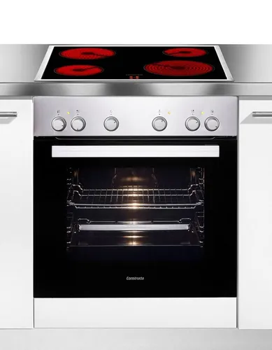 Constructa Elektro-Herd-Set CX3HS601 - Herdset mit Energieeffizienzklasse A und 71 l Backofenvolumen, ausgestattet mit einem SCHOTT CERAN® Kochfeld für effizientes Kochen und einfache Bedienung.