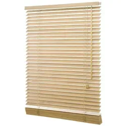 ventanara Holzjalousie 35mm - 110 cm x 130 cm - Echtholz Jalousie in natürlicher Optik, ideal für stilvolle Fensterdekoration und effektiven Lichtschutz.