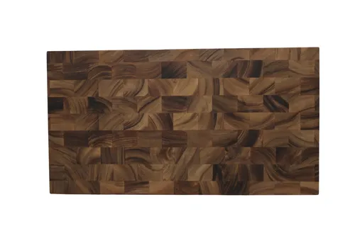 Continenta Schneidebrett Stirnholz aus Akazienholz, 54 x 29 cm - Hackbrett aus hochwertigem, geöltem Akazienholz mit antibakterieller Wirkung und rutschhemmenden Gummifüßen für sicheren Stand.