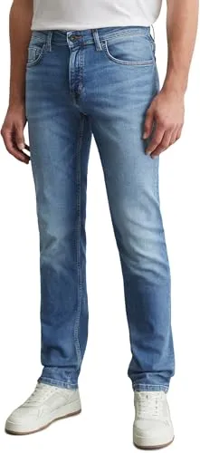 Marc O'Polo Herren Jeans B21919312032, Blau, 33W/32L EU - Premium Jeans im Regular Fit aus 98% Bio-Baumwolle mit Stretch-Anteil für optimalen Tragekomfort. Vielseitig kombinierbar für jeden Anlass – von Casual bis Business.