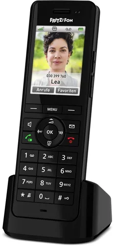 AVM FRITZ!Fon X6 Black - Komfort-Dect-Telefon mit Farbdisplay, HD-Telefonie und Smart-Funktionen für optimale Kommunikation