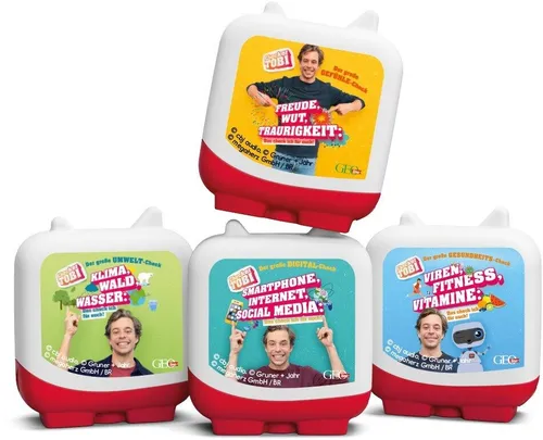 tonies Hörspielfigur Checker Tobi Set - Magnethaftend und stapelbar, 223 Minuten Hörspaß für kreative Kinder