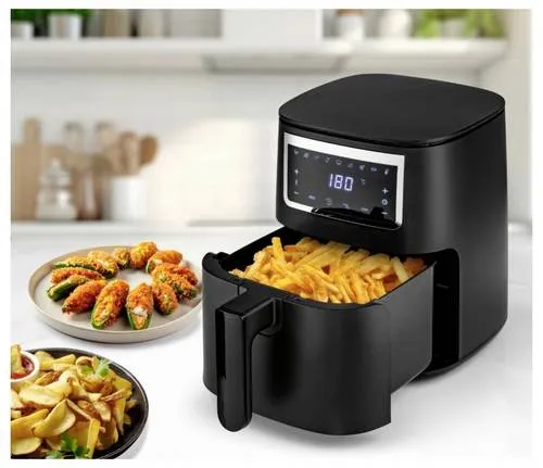 GOURMETmaxx Heißluftfritteuse 4 L Airfryer - Heißluftfritteuse mit 9 Funktionen & Touchscreen, brate fettarm und genieße krosse Ergebnisse – ideal für bis zu 4 Personen!