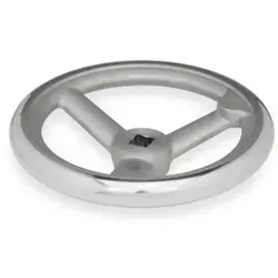 Handrad 160 mm, Vierkant 12 mm, Form A - ohne Griff, Alumini