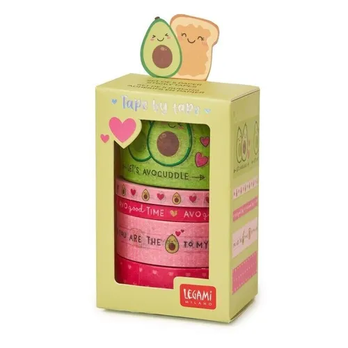 KLEBEBÄNDER AUS PAPIER 5ER SET AVOCADO VON LEGAMI NEU OVP