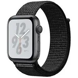 Apple Watch Nike+ Series 4 44 mm Aluminiumgehäuse space grau am Nike Sport Loop schwarz [Wi-Fi]
