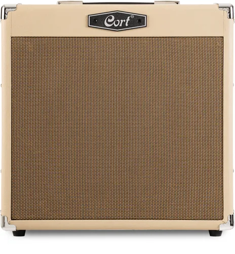Cort CM30-R White Sand Bassverstärker - Leistungsstarker 30 Watt Bassverstärker mit 2 Kanälen und 3-Band Equalizer für flexiblen Sound, ideal für Proben und kleine Auftritte.