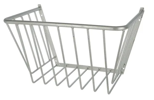Kerbl 3231 Heuraufe - Großes Modell, Verzinkt - Stabile Heuraufe aus verzinktem Metall, ideal zur Wandbefestigung für eine optimale Futterpräsentation im Stall.