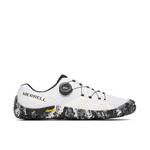 Merrell Unisex Vapor Glove 6 BOA Sneaker, White, 48 EU - Laufschuhe mit BOA-Verschlusssystem für individuellen Halt und hervorragende Flexibilität beim Laufen.