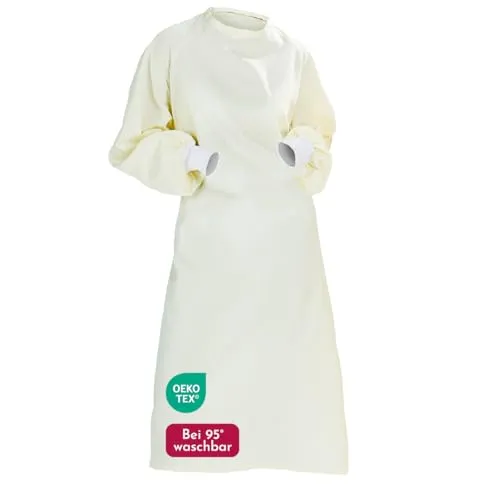 Clinotest Schutzkittel mit Strickbündchen – Kochfester Laborkittel & OP Kittel aus 50% Baumwolle & 50% Polyester – Industriewäschetauglich, Langlebig – Für Damen und Herren im Gesundheitswesen