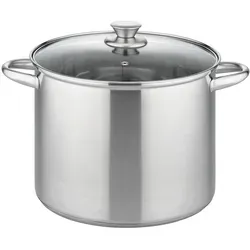 GSW Gemüsetopf Rigo 10 L - Edelstahl Kochtopf, backofengeeignet mit hitzebeständigen Griffen, optimale Wärmeverteilung und einfache Reinigung für müheloses Kochen.