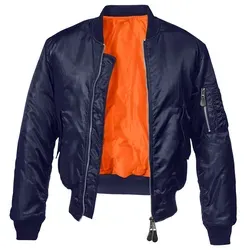 Brandit MA1 Classic Jacke, blau, Größe M für Männer - Funktionsjacke aus strapazierfähigem Nylon, wind- und wasserabweisend, ideal für Outdoor-Aktivitäten und modischen Look.