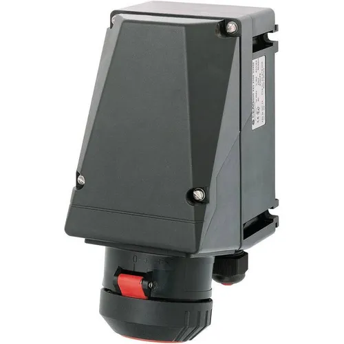 Ceag Wandsteckdose GHG 511 4406 - CEE-Wandsteckdose für Ex-Zonen 1, 2 und Staubzonen 21, 22, ideal für industrielle Anwendungen mit mechanischer Verriegelung und Nennstrom von 16 A.