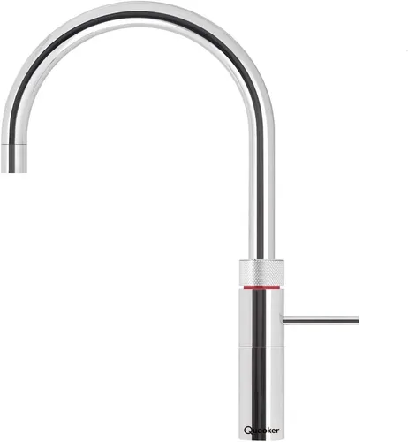 Quooker Wasserhahn PRO3 Fusion Round 3FRCHR verchromt glänzend - Innovativer Wasserhahn für heißes und kaltes Wasser, spart Energie und Wasser, ideal für moderne Küchen.