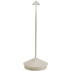 Zafferano Pina Pro Sand LED-Tischleuchte - Designer Tischleuchte, dimmbar & wiederaufladbar, ideal für Innen- und Außenbereiche mit 12 Stunden Akkulaufzeit und IP54 Schutz.