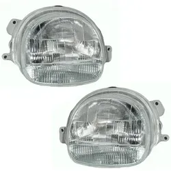 Scheinwerfer Set für Renault Twingo 1 (9/98-8/00) H4 Halogen - Frontscheinwerfer Set, 2-teilig, bereit für elektrische Leuchtweitenregulierung, mit E-Prüfzeichen für sichere Nachrüstung.