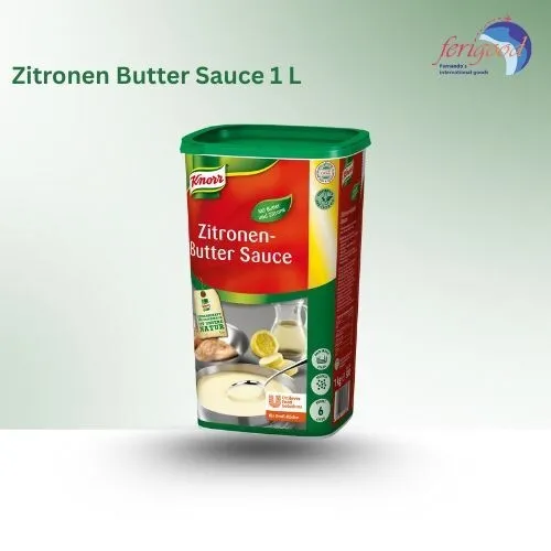 Knorr Zitronen-Butter Sauce (1 kg) - Fertiggerichte: Cremige Zitronen-Butter Sauce, ideal für Gemüse und Fisch, ergibt 5,5 Liter köstlichen Genuss aus einer 1 kg-Dose.
