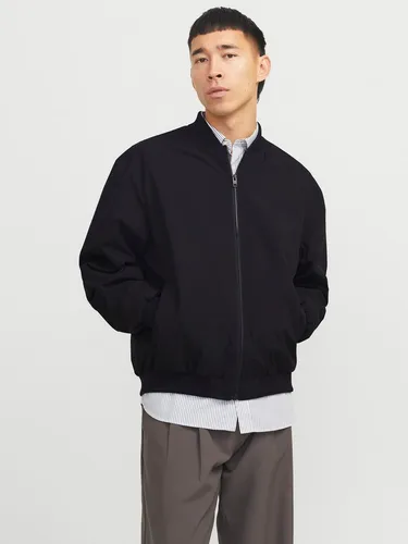 Jack & Jones JJECHARGE BOMBER JACKET NOOS – Modische Bomberjacke in Schwarz - Funktionsjacken, pflegeleichte und schnell trocknende Bomberjacke mit Rippbündchen für einen modernen Look und optimalen Tragekomfort.