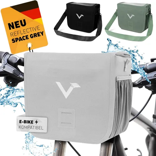 Valkental Front Pack Fahrrad Lenkertasche - Klickfix, wasserdicht - Fahrradtasche für die Vorderseite, wasserdicht und mit Smartphonefach. Ideal für Radsportler, die Wert auf Funktionalität und Nachhaltigkeit legen.