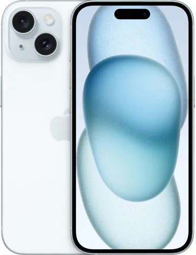 Apple iPhone 15 (128 GB) - Blau, Dynamic Island, 48 MP Kamera, A16 Chip, wasser- und staubgeschützt, USB-C und Notruf SOS über Satellit
