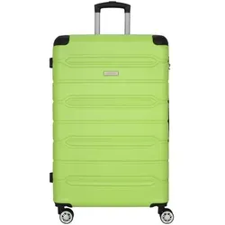NOWI Hartschalen-Trolley Koffer mit Zahlenschloss - Robuster Hartschalenkoffer in modernem Limettengrün, ideal für Reisende. Mit 8 Doppelrollen und ergonomischem Teleskopgestänge für mühelosen Transport.