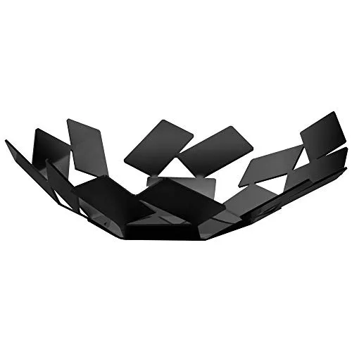 Alessi La Stanza dello Scirocco Korbschale - Edelstahl Obstschale in elegantem Schwarz, entworfen von Mario Trimarchi, ideal für stilvolle Präsentation in Küche oder Wohnzimmer.