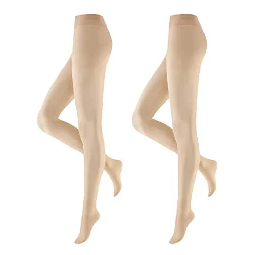 Hudson Damen Strumpfhosen Simply 20 To Go 2-Pack hochelastisch 20 DEN Caramel 0024 42-44