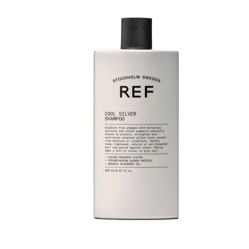 REF Haarshampoo Cool Silver - 285ml, für blondes und dekoloriertes Haar, neutralisiert Gelbstiche und sorgt für strahlenden Glanz
