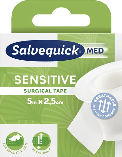 CEDERROTH Salvequick MED Fixierpflaster sensitiv 25 mm x 5 m