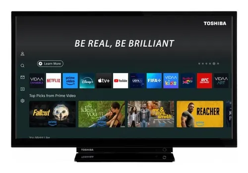 Toshiba TV 24 Zoll, HD Ready, 24WV3F63DA - Kompakter 24 Zoll Fernseher mit HD Ready Auflösung, ideal für kleine Räume. Smart-TV mit VIDAA für Streaming-Dienste wie Netflix und YouTube, plus energiesparendes Edge LED Panel.