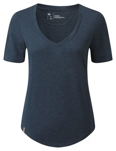Tentree Womens Treeblend V-Neck T-Shirt moonlit ocean heather - Größe XS
