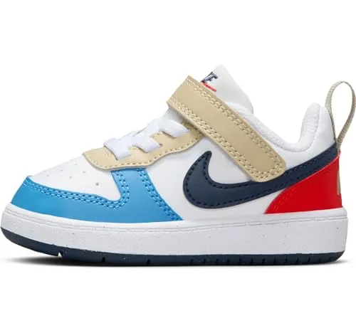 NIKE Kinder Freizeitschuhe COURT BOROUGH LOW RECRAFT (TD) - Schuhe für Kinder, entwickelt für Komfort und Bewegungsfreiheit, mit recyceltem Material für einen nachhaltigen Look.