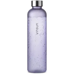 Vinsun Trinkflasche Tritan Wasserflasche 1L, Sportflasche Kohlensäure geeignet & BPA frei, Auslaufsicher, bruchsicher, geruchs- und geschmacksneutral lila 1000 ml | 28 cm
