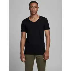 Jack & Jones T-Shirt SLIM- FIT BASIC TEE V-NECK mit V-Ausschnitt schwarz XL (54/56)