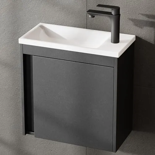 Planetmöbel Badmöbel Set 2-teilig mit Waschbecken und Unterschrank - Elegantes Badmöbel Set mit modernem Design und praktischem Stauraum. Der hochwertige Waschbeckenunterschrank aus feuchtigkeitsresistentem Material bringt Stil und Funktionalität in Ihr Badezimmer.