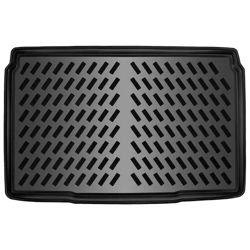 ELMASLINE Gummi Kofferraumwanne für OPEL Corsa F 2019-2025 - Kofferraummatte mit extra hohem 5cm Rand, schützt vor Wasser und Schmutz, passgenau für OPEL Corsa F, pflegeleicht und aus hochwertigem, geruchlosem Gummi.