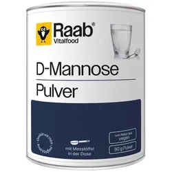 Raab Vitalfood D-Mannose Pulver 90 g - Nahrungsergänzungsmittel zur Unterstützung der Blasen- und Nierengesundheit, 100% rein und vegan.