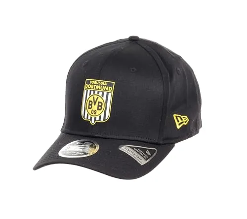 New Era BVB 09 Borussia Dortmund Retro Schwarz Verstellbare 9Fifty Stretch Snapback Cap - M-L - Stylische BVB Cap im 9Fifty Stretch-Snapback Design von New Era. Mit verstellbarem Verschluss und hochwertigem Material ist sie das perfekte Accessoire für jeden Fan. Offizielles Lizenzprodukt mit langanhaltendem Tragekomfort.