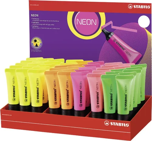 STABILO Textmarker NEON 45er Karton-Display