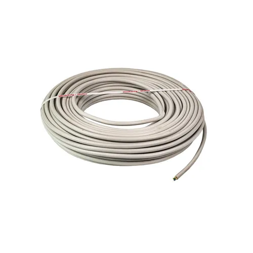 NYM J3X1,5 50M - Flexible Mantelleitung für vielseitige Anwendungen - Kabel & Leitungen - Mantelleitung NYM-J 3 x 1,5 mm², ideal für trockene und feuchte Räume, sorgt für zuverlässige Stromversorgung bei 300/500V.