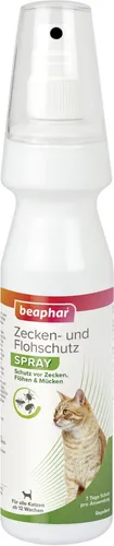 Beaphar Zecken- & Flohschutz Spray für Katzen 150 ml - Katzenpflege, effektiver Schutz vor Zecken und Flöhen, ideal für die Gesundheit Ihrer Katze.