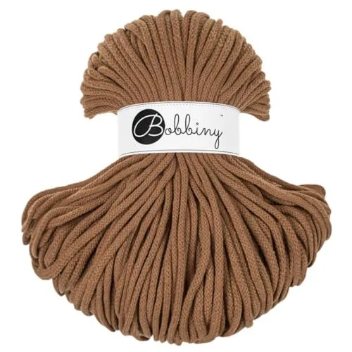 Bobbiny Makramee-Flechtkordel, 5 mm, 100 m, Hellbraun (Caramel)