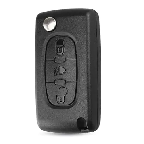 Tasten Fernbedienung Schlüsselanhänger Kompatibel für Citroen C2 C3 C4 C5 C6 C8 Picasso Xsara Peugeot 207 307 407 408, Autoschlüssel Ersatz 3