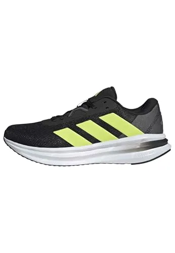 adidas Herren Galaxy 7 Running Shoes - Laufschuhe in core Black/Pulse Lime - Laufschuhe mit regulärer Passform und Cloudfoam Zwischensohle für optimalen Komfort bei jedem Lauf.