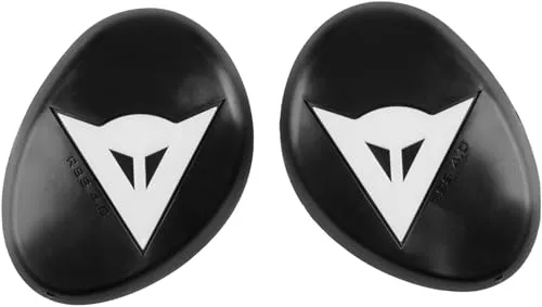 Dainese Knee Slider RSS 4.0 Ersatz-Knieschleifer - Knieprotektoren für Herren, ideal für optimales Gleiten auf der Rennstrecke, in stylischem Schwarz-Weiß Design.