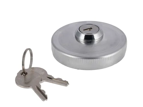 Tankdeckel mit Schloss Ø40mm, Aluminium poliert - Simson S50, S51, SR50, SR80, K