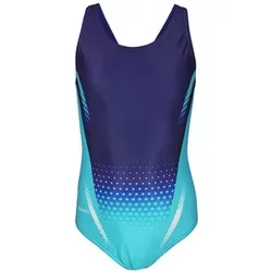 Aquarti Badeanzug Mädchen - Chlorresistenter Schwimmanzug Muscleback in Blau 152 - Kinder-Bademode mit chlorresistentem Material für langanhaltende Farben und Formstabilität, ideal für Wettkämpfe und Schwimmtraining.